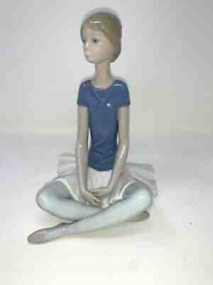 Vintage Lladro Beth Sitting Ballerina Girl Ballet Dancer 1358 Figurine Glossy