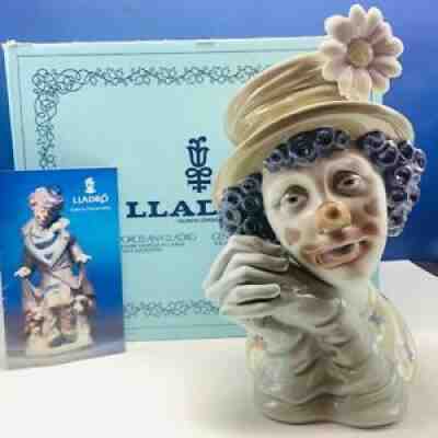 Lladro Nao figurine clown circus carnival Spain box 5542 Melancholy Head Bust