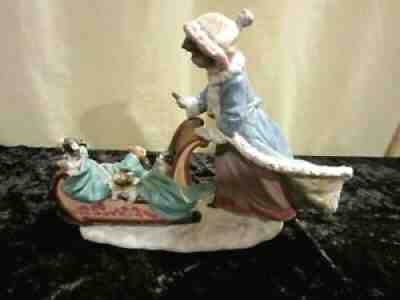 NICE RARE LLADRO ~ PLAYFUL PUSH ~ HERITAGE COLLECTION #2234 RETIRED IN BOX #17