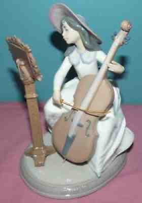 Rare And Collectible Lladro : Girl Playing Cello Value Guide