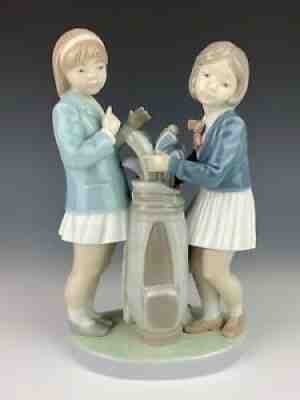 Lladro #5675 Tee Time Girls Golfing MINT CONDITION!!!