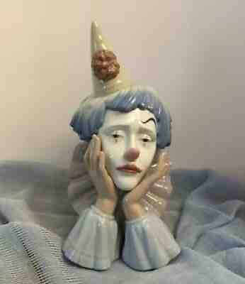 Lladro Sad Clown Head Figurine SPAIN #5129 Retired 2001 NO BOX