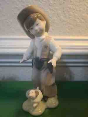 Lladro Golden Memories Cowboy Rare Excellent Free shipping