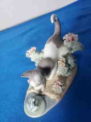 廃番希少 lladroリヤドロ キャットアンドフロッグ1442 Rare And Collectible Lladro : 1442 Value Guide - Price List