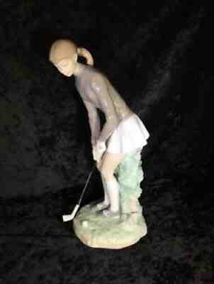 Rare And Collectible Lladro : Lladro Lady Golfer Lladro Value