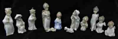 12 Pc. Lladro Mini Nativity Ornaments Rare y459