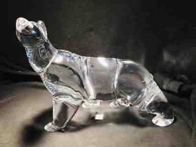 RARE RETIRED LLADRO DAISA FINE CLEAR CRYSTAL POLAR BEAR UP FRANCE ESTATE FIND