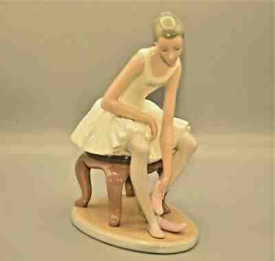 LLADRO NAO Vintage Original Numbered Ballerina Sitting Stool Figurine Statue