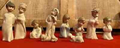 10 Pc. LLADRO- Mini Nativity Ornaments Rare-all In Perfect Condition