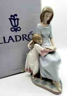 Lladro Porcelain Figurine 5457 Bedtime Story Mother Reading to