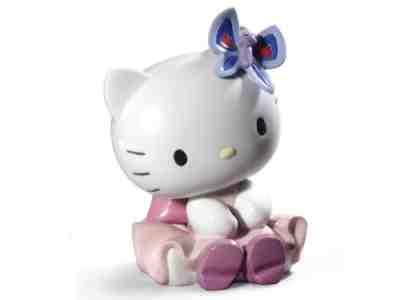 NAO BY LLADRO #1796 HELLO KITTY DRESSED FOR THE PARTY BRAND NEW IN
