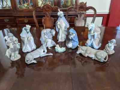 LLADRO LARGE 10 Piece NATIVITY SET 5400 Series Mint in Boxes