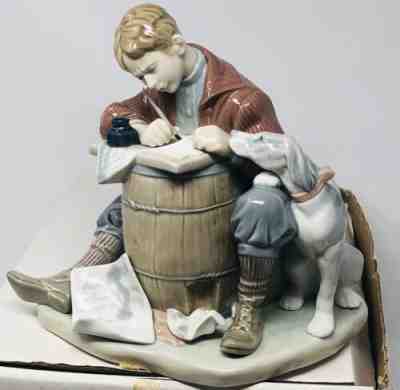 Lladro 1406 Love Letters - Norman Rockwell Collection - Original Box - SIGNED