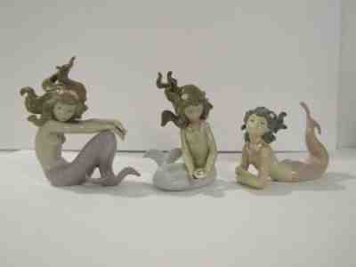 Lladro Figurines Collection Mermaid's anyone 1413,1414 ALL IN ONE LOT,