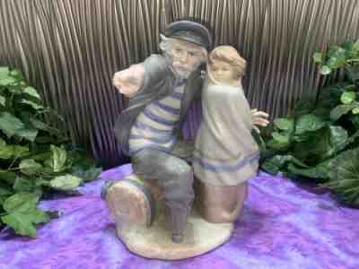 LLADRO NAO Peg Leg Sailor & Little Girl Figurine