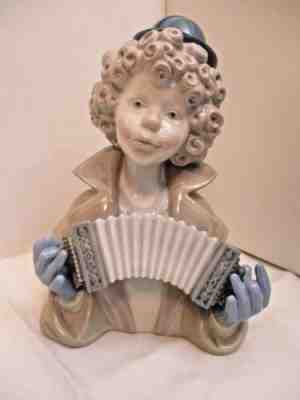 Lladro Spain Daisa 5585 Clown Child Bust Fine Harmony Porcelain Figurine Vintage