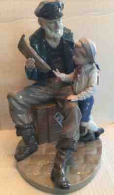 Lladro A TALL YARN Sea Captain & Sailor Boy MINT CONDITION #5207 Retired