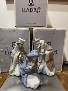 Lot Of 3 Lladro #5476 #5479 #5480 -  “Virgin Maria, King Gaspar, Melchor” In Box