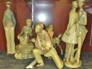 Lot Of Five Vintage Lladro Figures(Sweat hearts, Sea Captain, Centaur Girl) Rare