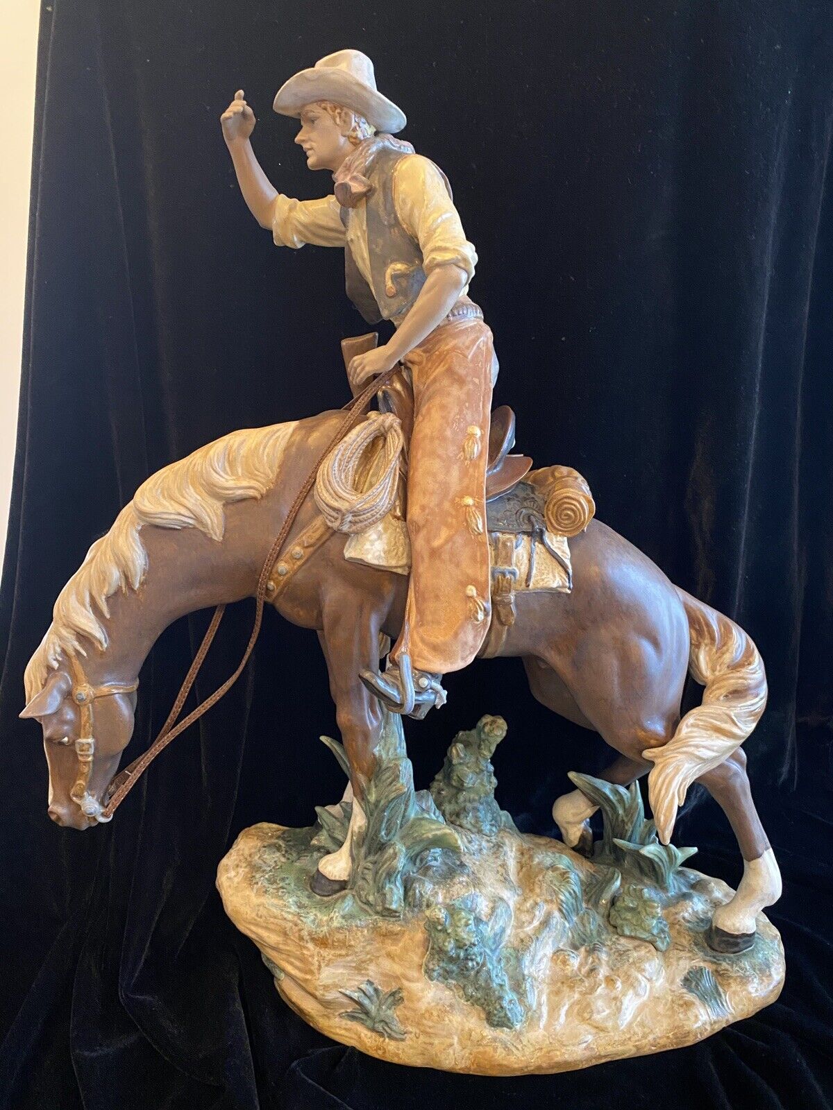 Lladro Trail Boss 13561 Signed Ltd Ed 454 Perfect w Original Box & Wooden Base