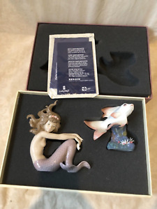 Lladro Sea Legend Illusion Mermaid Pond Dreamer 2 Figure Set New in Box