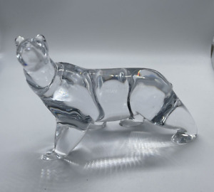 Lladro Daisa Polar Bear Fine Glass Crystal Clear Figurine "Bear Up" 1983 Retired