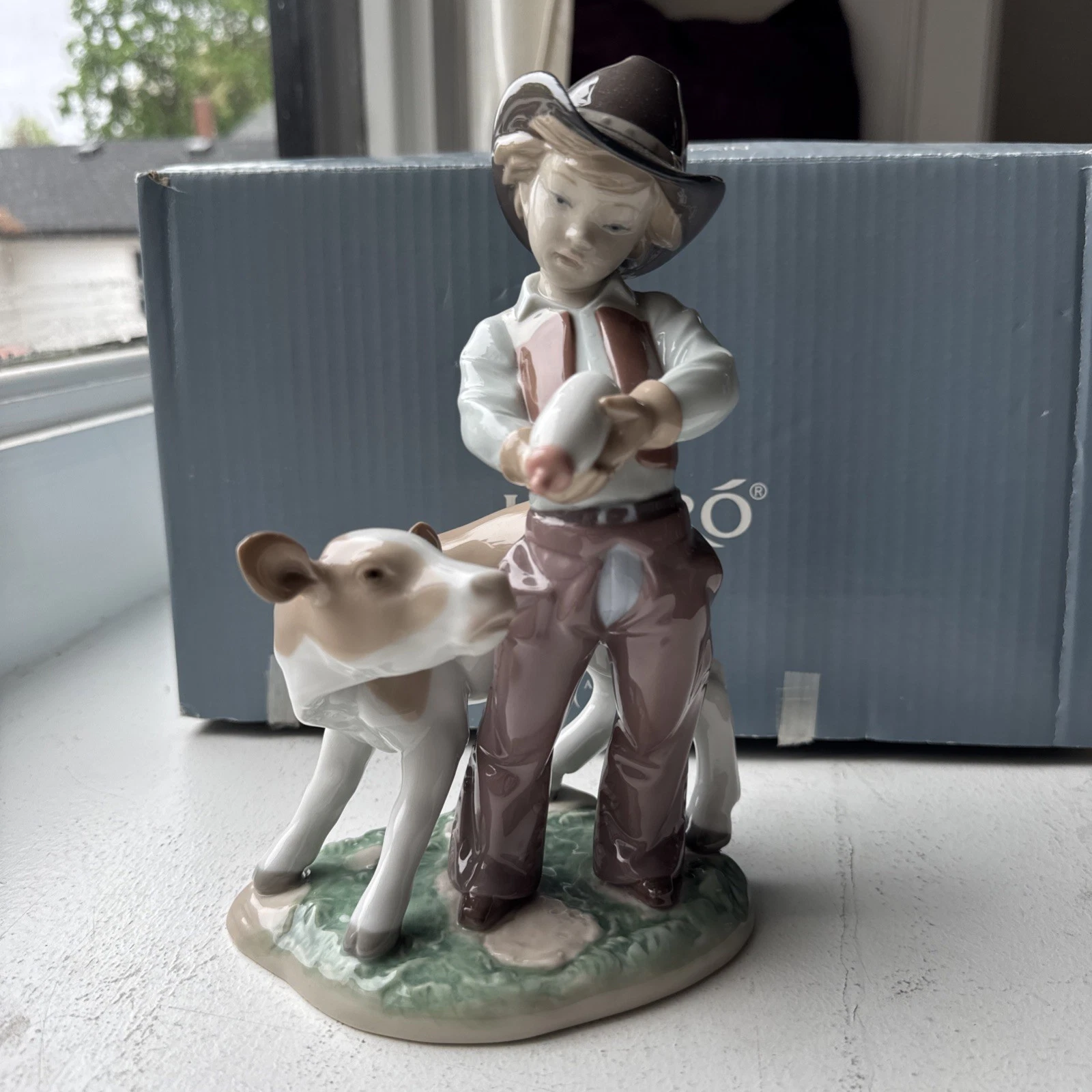 Lladro "Cowboy" Farm Series Porcelain Figurine -Spain Genuine NEW 01008637