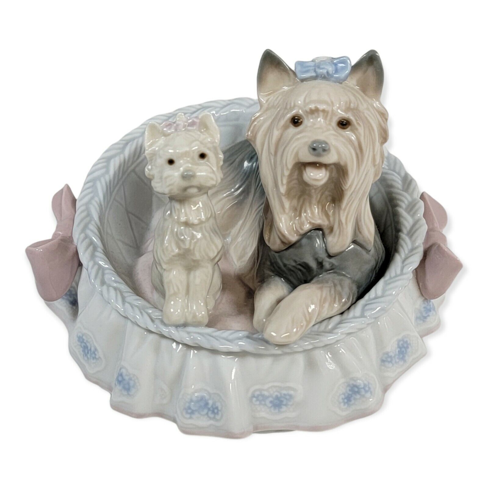 Lladro Figurine Our Cozy Home  #6469 Porcelain Yorkie Yorshire Terrier READ