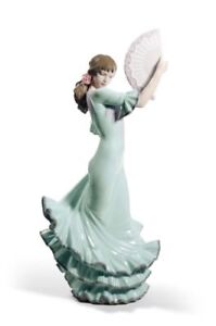 LLADRO #8685 PASSION AND SOUL BRAND NIB LARGE SPANISH LADY DANCER FAN SAVE$ F/SH