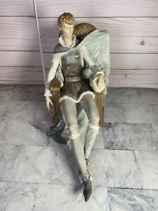 Lladro Figurine Gloss Finish Seated Hamlet and Yorick Skull 1254