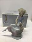 Lladro 7612 PICTURE PERFECT, Lady Parasol Puppy retired 1992 w/Orig Box - Mint