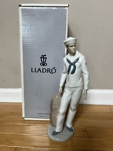 Lladro 6654 “On Shore Leave” Sailor Retired Extremely Rare In Box W/Authenticity