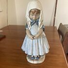 Rare LLADRO 4951 “Nina” Little Girl With Scarf. Gres Finish.  13.75”. Spain