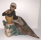 Rare LLADRO Gres Large Porcelain Figurine Water Carrier Resting Retired 1977
