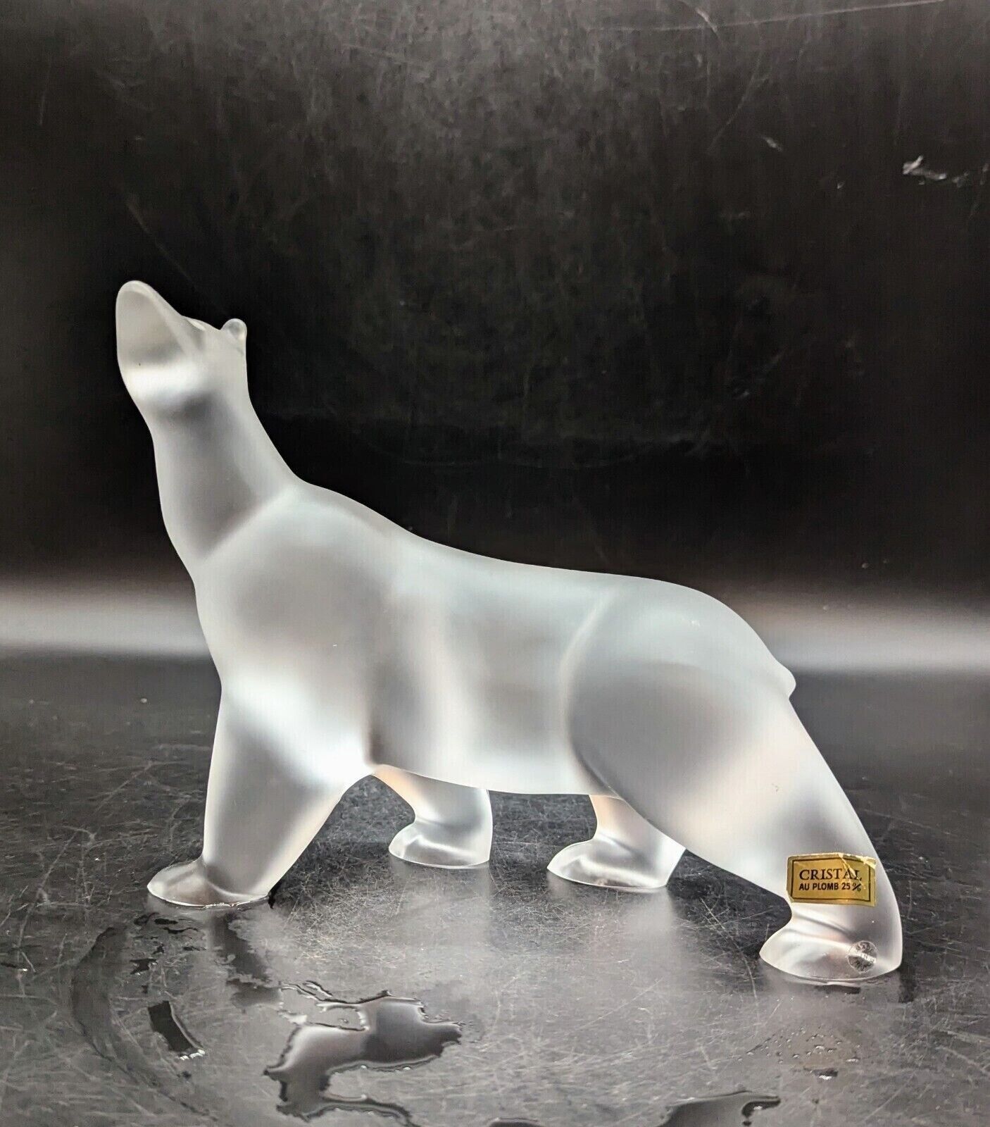 Vintage Lladro Daisa Polar Bear 1983 French Crystal Fine Glass Sculpture 8"