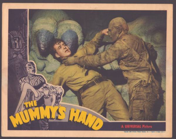 MUMMY'S HAND Lobby Card 1940 Universal Horror Tyler Choking Foran