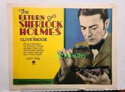 SHERLOCK HOLMES RETURN OF SHERLOCK HOLMES TITLE LOBBY CARD ARTHUR CONAN DOYLE