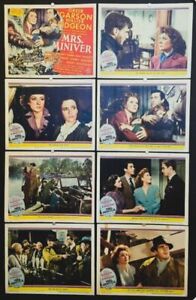 Mrs. Miniver Original Lobby Card Set Greer Garson - Pidgeon *Hollywood Posters*