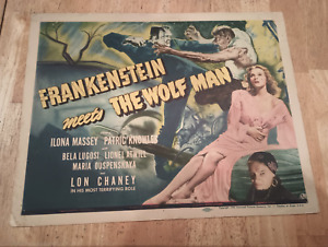 1943- FRANKENSTEIN MEETS THE WOLF MAN- ORIGINAL- TITLE LOBBY CARD- 11 X 14