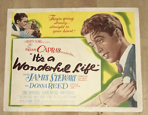 It's A Wonderful Life 1947 Title Lobby Card James Stewart Very Fine -