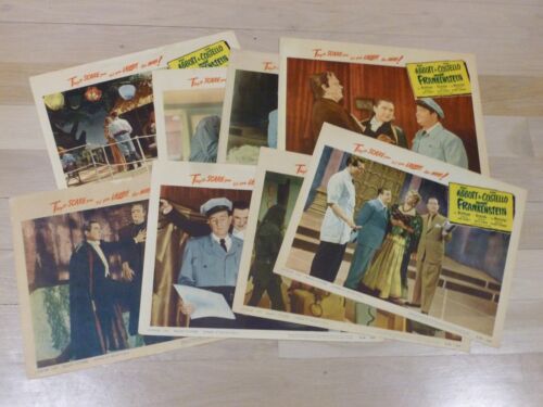 Abbott and Costello Meet Frankenstein 1956R Realart Lobby Card Set VERY RARE