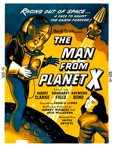 poster on paper Original THE MAN FROM PLANET X 1951 PAPER BACKED 30x40 RARE SIZE