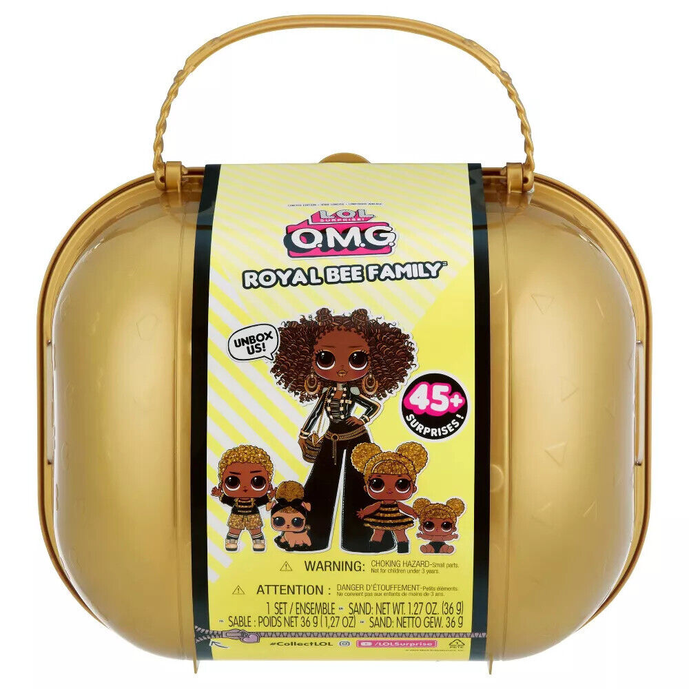 LOL Surprise! OMG Royal Bee Family Pack Set with 5 Dolls and 45+ Surprises