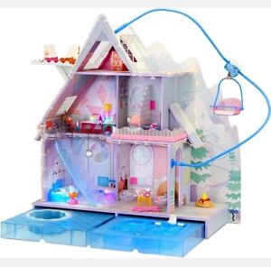 LOL Surprise OMG Winter Chill Cabin Wooden Doll House Playset with 95+ Surprises