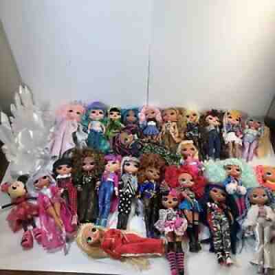 Huge Lot of 26 LOL OMG 10â? dolls, 34 LOL Surprise, Pets, Stands, Accessories