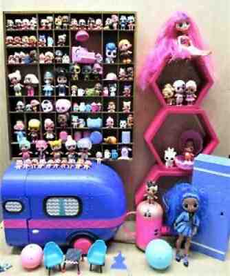 HUGE LOL SURPRISE LOT 200+ Pieces! 80 Dolls & Pets! + Camper Playset! (AR)