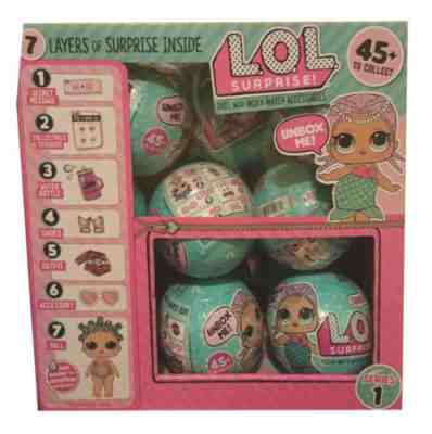 LOL SURPRISE! SERIES 1, WAVE 2 *FULL BOX CASE OF 18 BALLS* MERBABY PACKAGING!