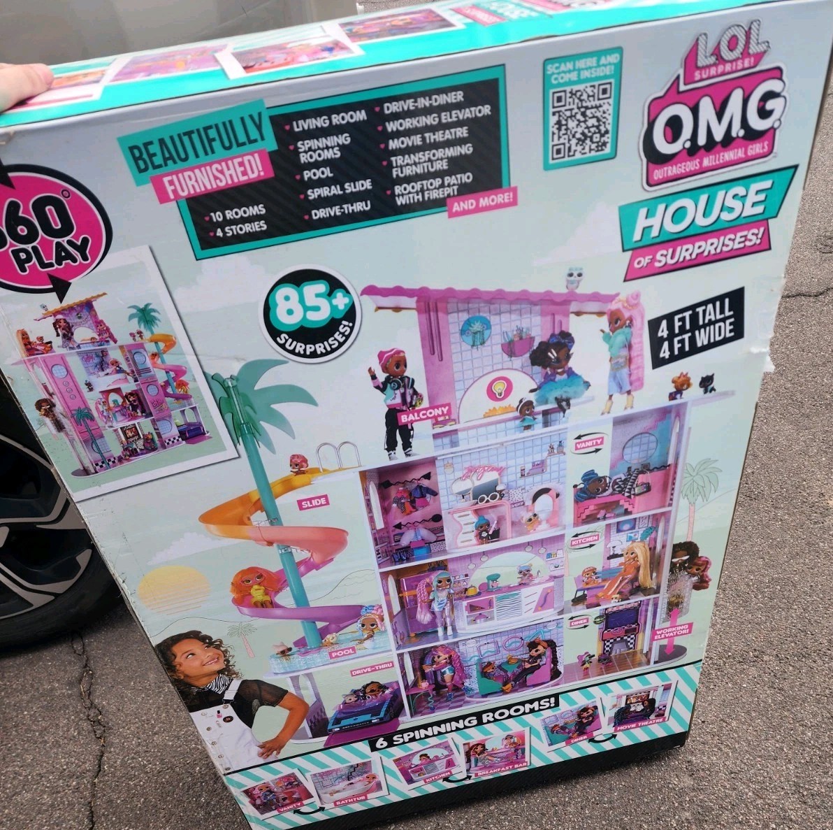 New ListingLOL Surprise OMG House Of Surprises Real Wood Doll House 85+ Surprises 4 Floors