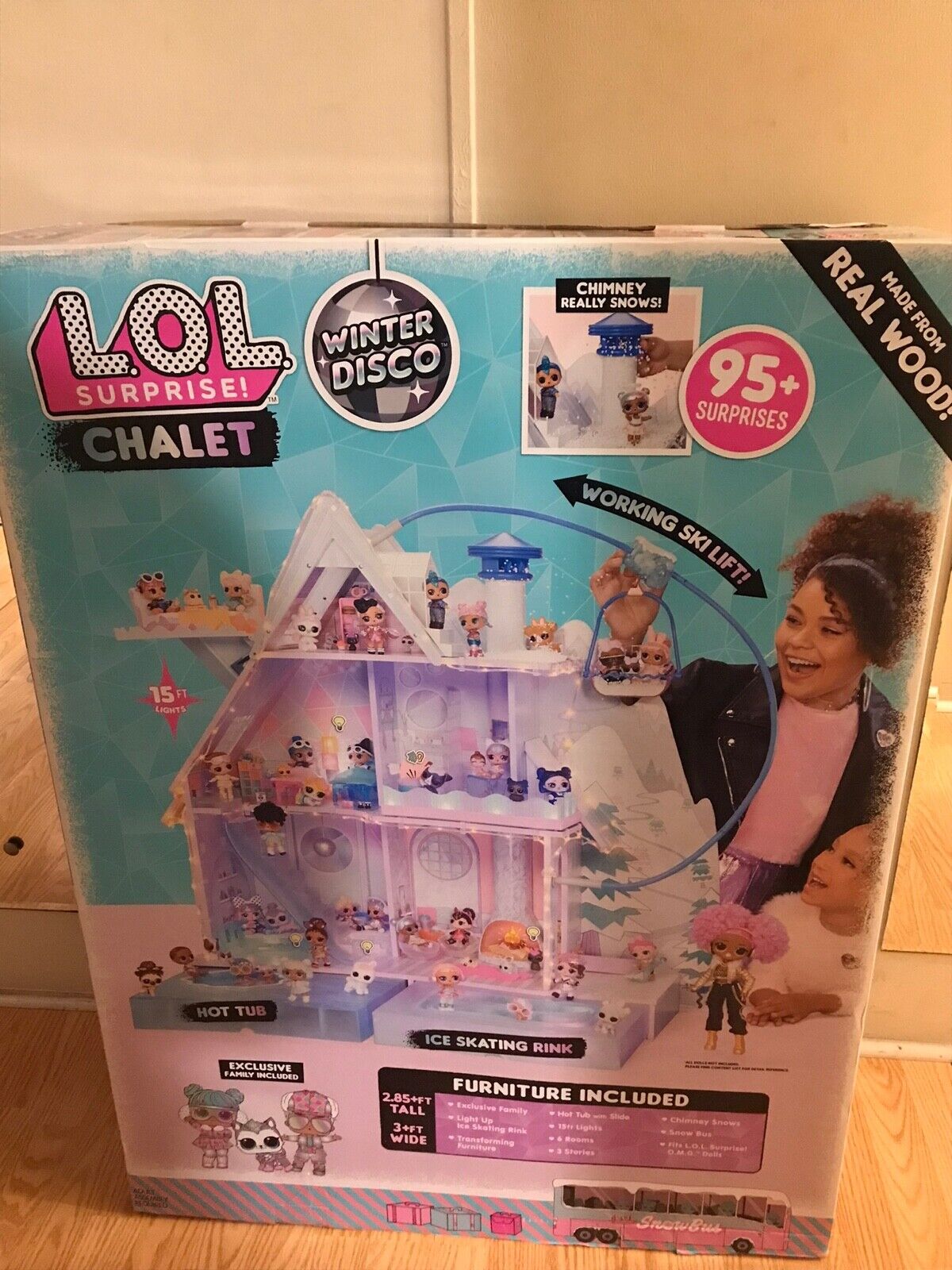 (CLASSIC!!!!) LOL Surprise 2019 OMG Winter Disco Chalet Doll House