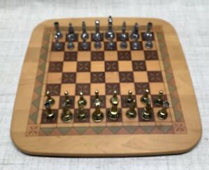 Longaberger 2001 Father's Day Checkerboard Basket w/ Checkers Chess Pieces